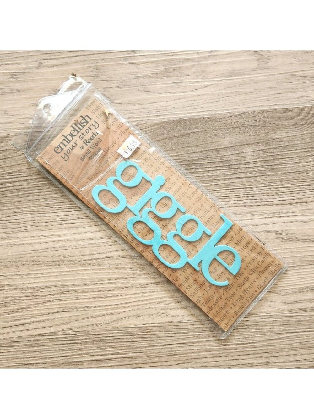 Demdaco Roeda Small Word Magnet Giggle Embellish Your Story 5.5x2.5" NIP NOS